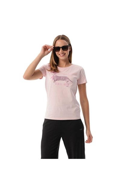 Camiseta Estampada Para Mujer Prime Manga Corta Rosada