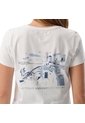 Camiseta Estampada Para Mujer Prime Manga Corta Blanca de Totto