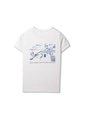 Camiseta Estampada Para Mujer Prime Manga Corta Blanca de Totto