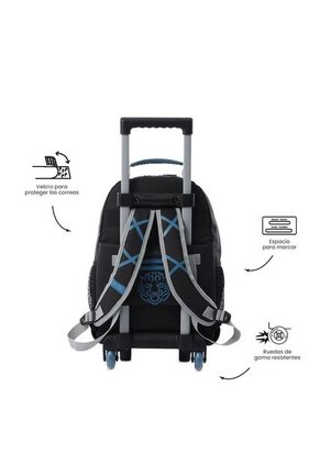 Maleta Para Niño Con Ruedas Hanzo Mediano Negro