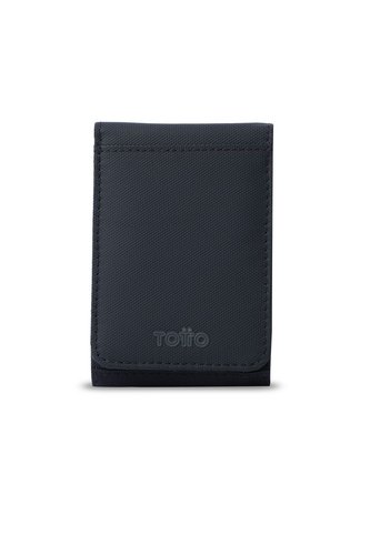 Billetera Hombre Wood 2 Grande Con RFID Blocker Azul Totto
