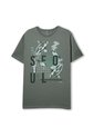 Camiseta Estampada Para Hombre Primen Manga Corta Verde de Totto