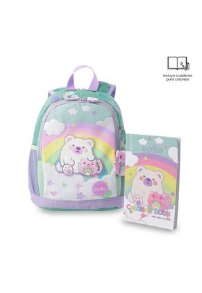 Morral + Libro Para Colorear Little Magic Para Niña Pequeño Azul