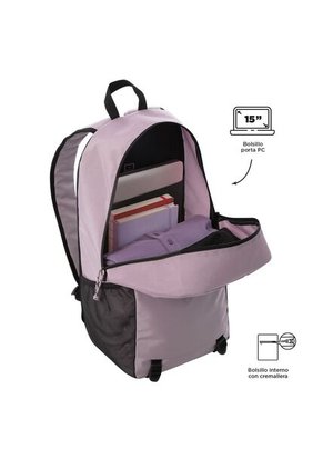 Morral Universitario Rambo Porta PC 15" Rosado Mujer