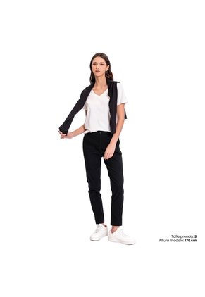 Camiseta Para Mujer Unicolor Viny Manga Corta Blanca