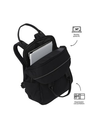Morral Ejecutivo Porta PC14"  Toscana Negro Mujer