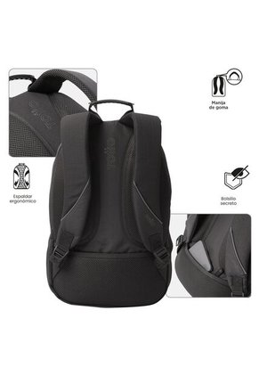 Morral Mochila Para Hombre Porta Pc Gris Oscuro Cambri Totto