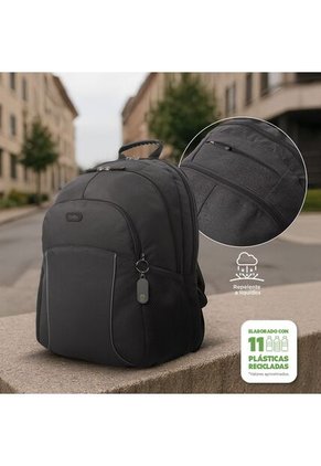 Morral Mochila Para Hombre Porta Pc Gris Oscuro Cambri Totto