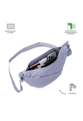 Bolso Para Mujer Suzuka Tipo Crossbody Pequeño Morado