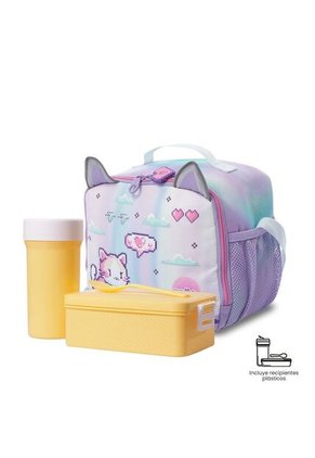 Lonchera Térmica Para Niña Andy Cat Grande Morada