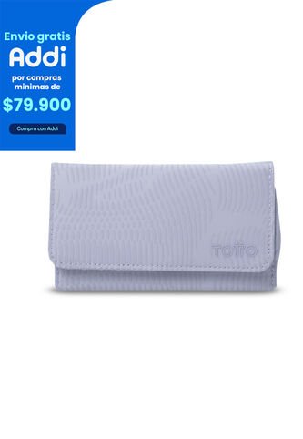 Billetera Para Mujer Texture Var Con RFID Blocker Morada Totto