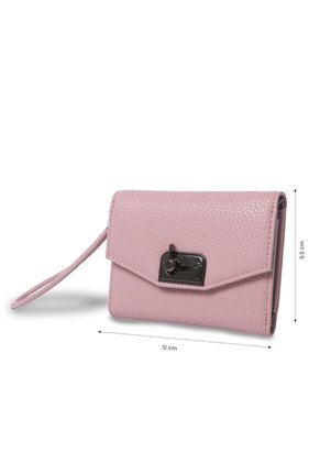 Billetera Mujer Smooth Pequeña Con RFID Blocker Rosada