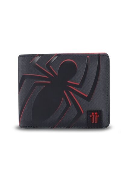 Billetera Para Hombre Spider Black Con RFID Blocker Negro