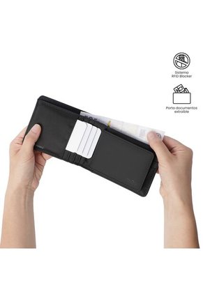 Billetera Hombre Gobi Pequeña Con RFID Blocker Azul