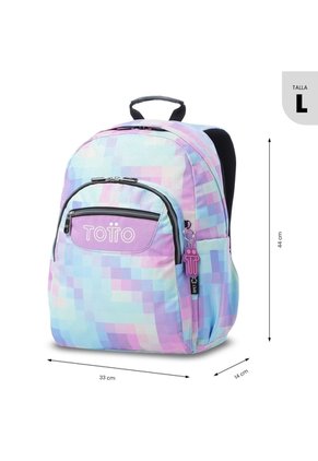 Morral Juvenil Porta PC 14" Acuarela Glitter Azul