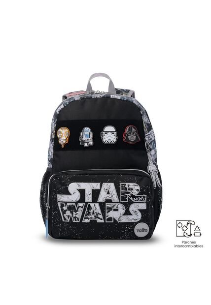 Morral Para Niño Star Wars Jedi Mediano Negro