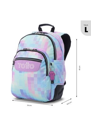 Morral Juvenil Porta PC 14" Rayol Glitter Azul