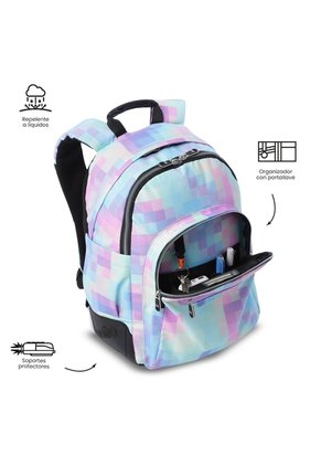 Morral Juvenil Porta PC 14" Rayol Glitter Azul