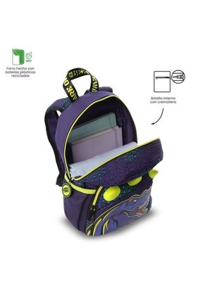 Morral Para Niño Dino Rock Pequeño Azul