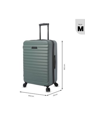 Maleta De Viaje Mediana 360 Helios 2.0 Verde/Negra