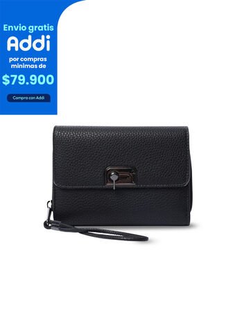 Billetera Para Mujer Smooth Cri Con RFID Blocker Negra Totto