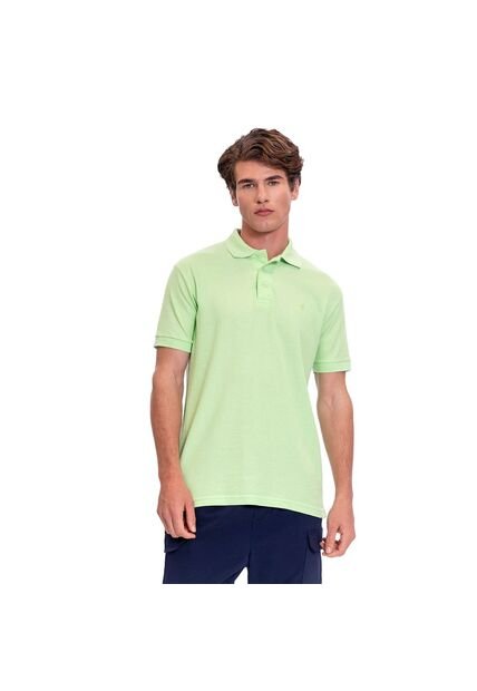 Camiseta Tipo Polo En Pique Para Hombre Totto Verde Mkp