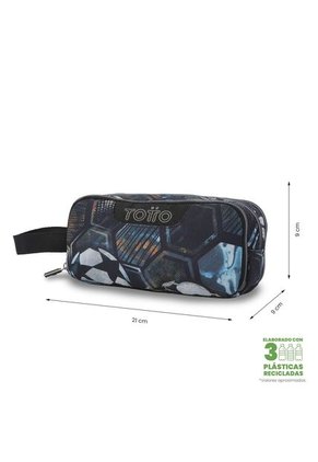 Cartuchera Escolar Mediana Para Hombre Cinta Pro Negra