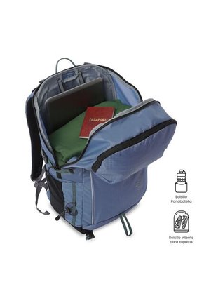 Morral Outdoor Summit 35 Azul Con Sistema De Pedernal