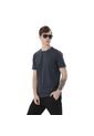 Camisa Para Hombre Unicolor Manne Manga Corta Azul de Totto