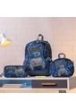 Combo Escolar Morral Game Blue + Lonchera Y Cartuchera de Totto