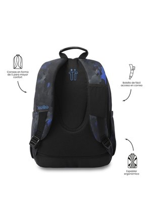 Morral Juvenil Porta PC 14" Acuarela Negro