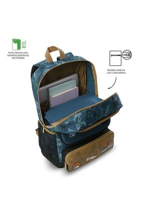 Morral Para Niño Jurassic World Territory Grande Azul