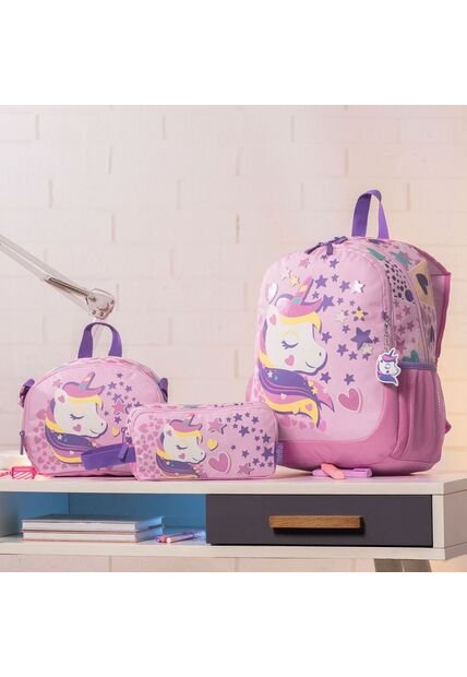 Combo Escolar Morral Zafiro Walt Mediano + Lonchera Y Cartuchera