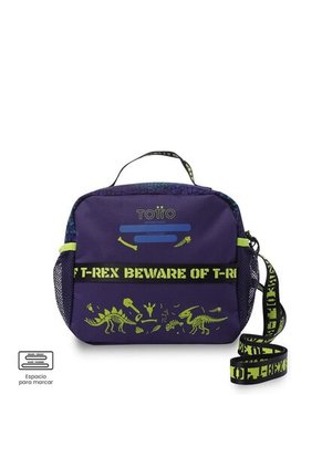 Lonchera Térmica Para Niño Dino Rock Grande Azul