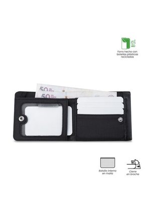 Billetera Para Hombre Ermatto Con RFID Blocker Negra