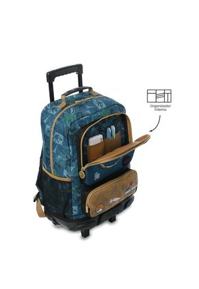 Maleta Para Niño Con Ruedas Jurassic World Territory Grande Azul