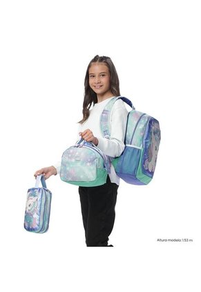 Combo Escolar Niña X3 Morral + Lonchera + Multiuso Magic Dreams Verde