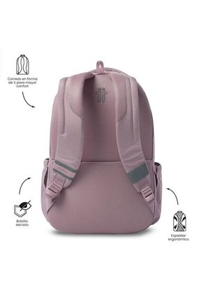 Morral Universitario Indo 2.0 Porta PC 15" Rosado Mujer