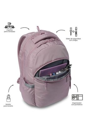 Morral Universitario Indo 2.0 Porta PC 15" Rosado Mujer