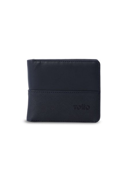 Billetera Hombre Saffiano Con RFID Blocker Azul