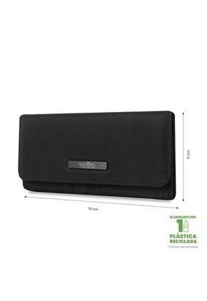 Billetera Para Mujer Adelaide 2 Con RFID Blocker Negra