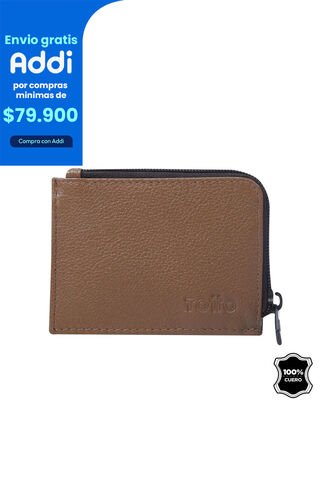 Billetera De Cuero Slice Terreo Pequeña Totto