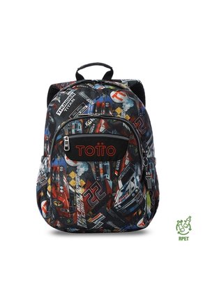 Morral Juvenil Porta PC 14" Acuareles Rojo