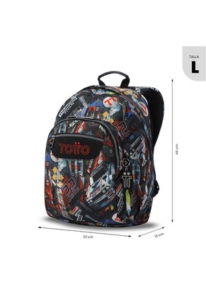 Morral Juvenil Porta PC 14" Acuareles Rojo