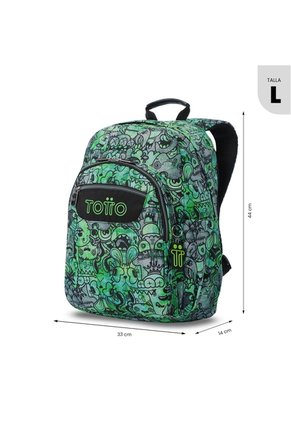 Morral Juvenil Porta PC 14" Acuareles Gris
