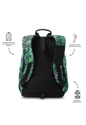 Morral Juvenil Porta PC 14" Acuareles Gris