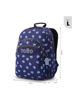 Morral Juvenil Porta PC 14" Acuareles Glitter Azul