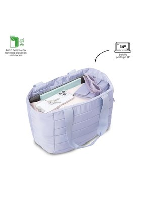 Shopping Bag Grande Para Mujer Campus Porta PC 14" Morado