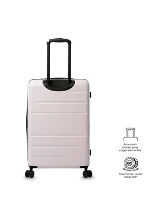 Maleta De Viaje Mediana 360 Rhio Rosada
