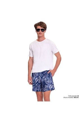 Pantaloneta Estampada Para Hombre Lown Azul